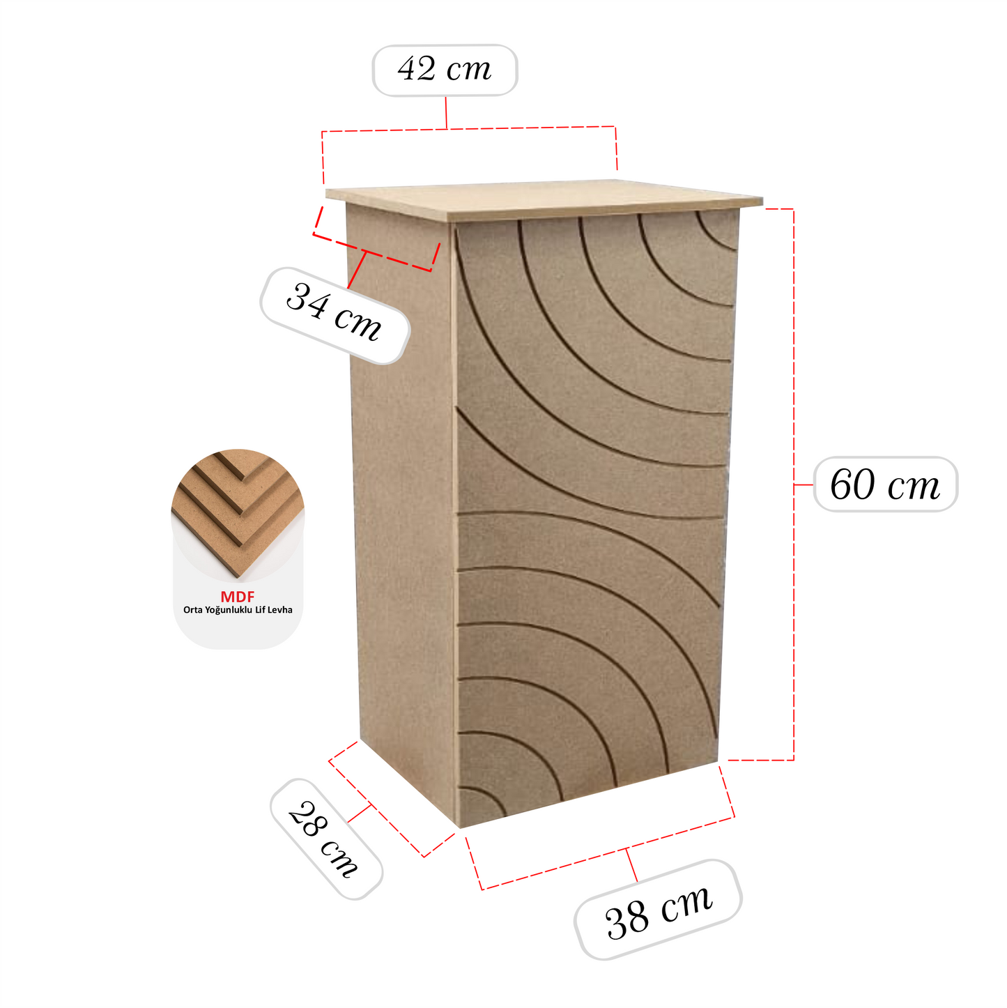 Gökkuşağı Trio Pop Şeker Masası Suya Dayanıklı  Mdf   3'lü set