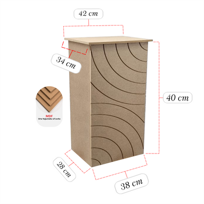 Gökkuşağı Trio Pop Şeker Masası Suya Dayanıklı  Mdf   3'lü set