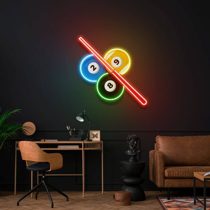 Best Billiards Room Ideas Artwork Led Neon Sign Light - OneStudio