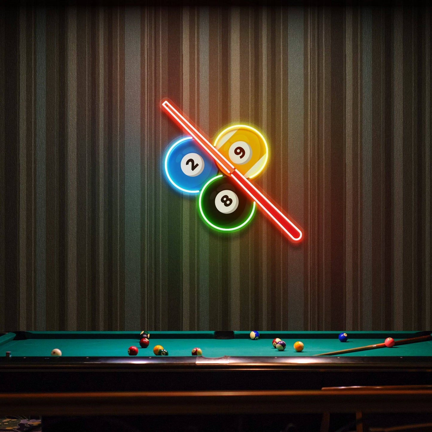 Best Billiards Room Ideas Artwork Led Neon Sign Light - OneStudio