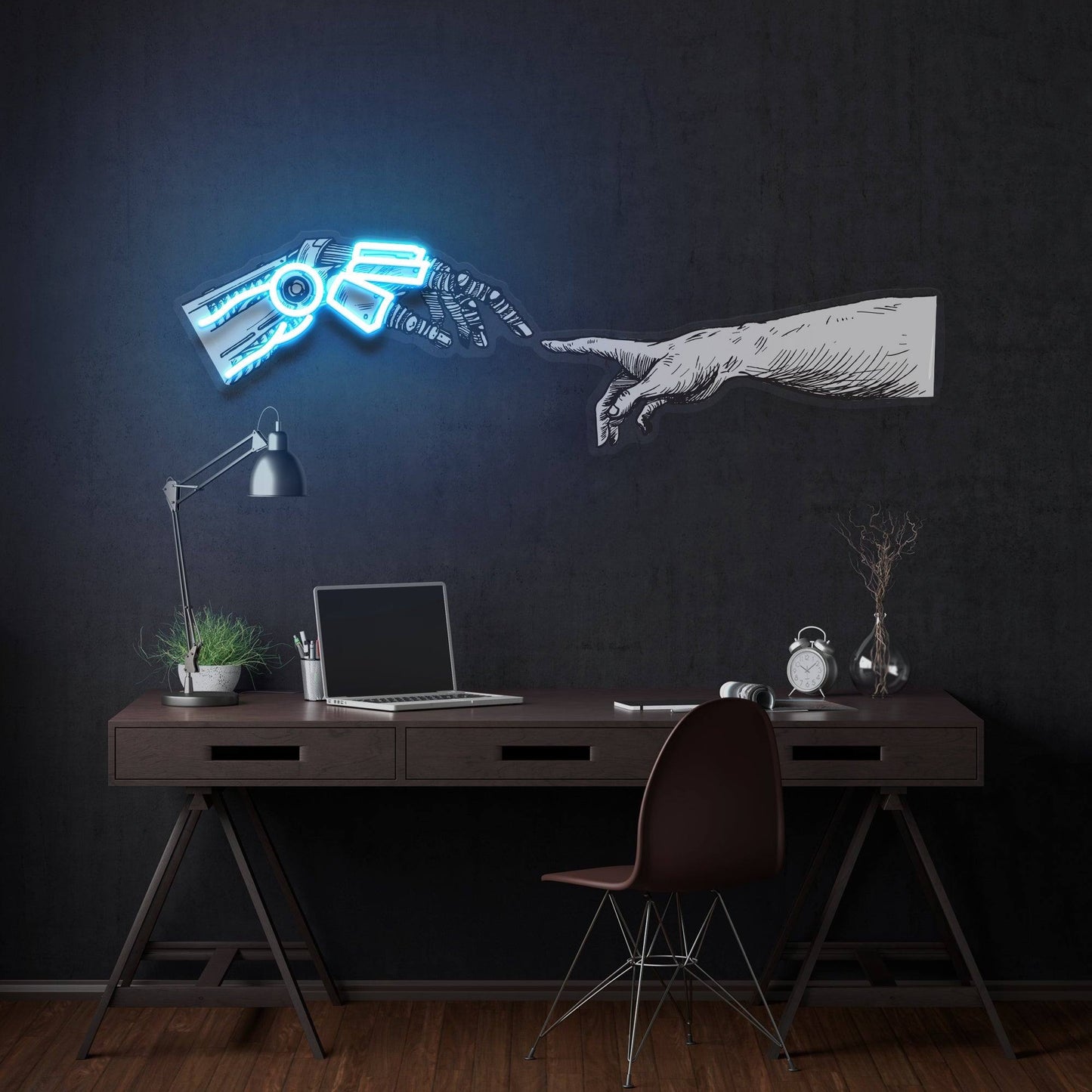 Hand Robot Acrylic Artwork Led Neon Sign Light - OneStudio