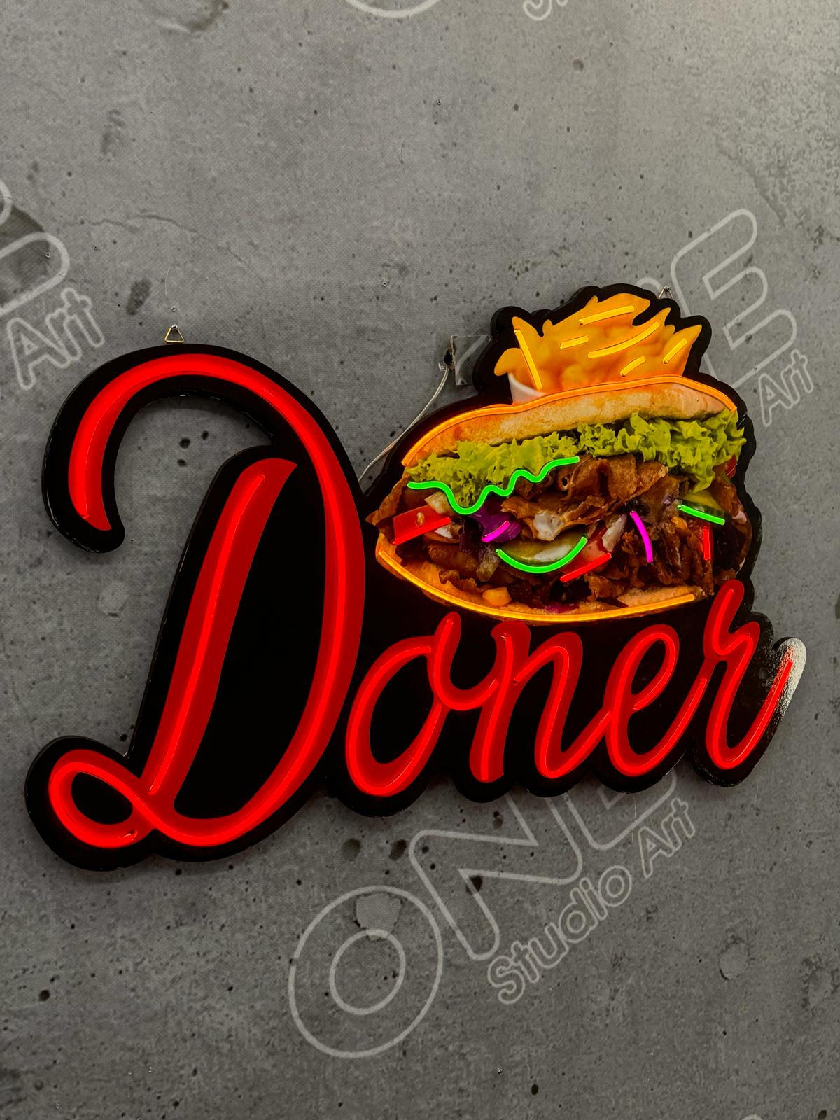 Döner Neon Tabelası