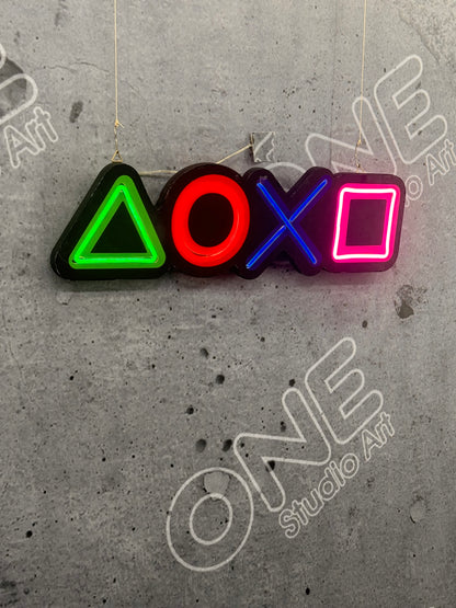 Play Station İşaretleri Neon Led