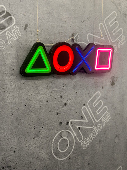 Play Station İşaretleri Neon Led