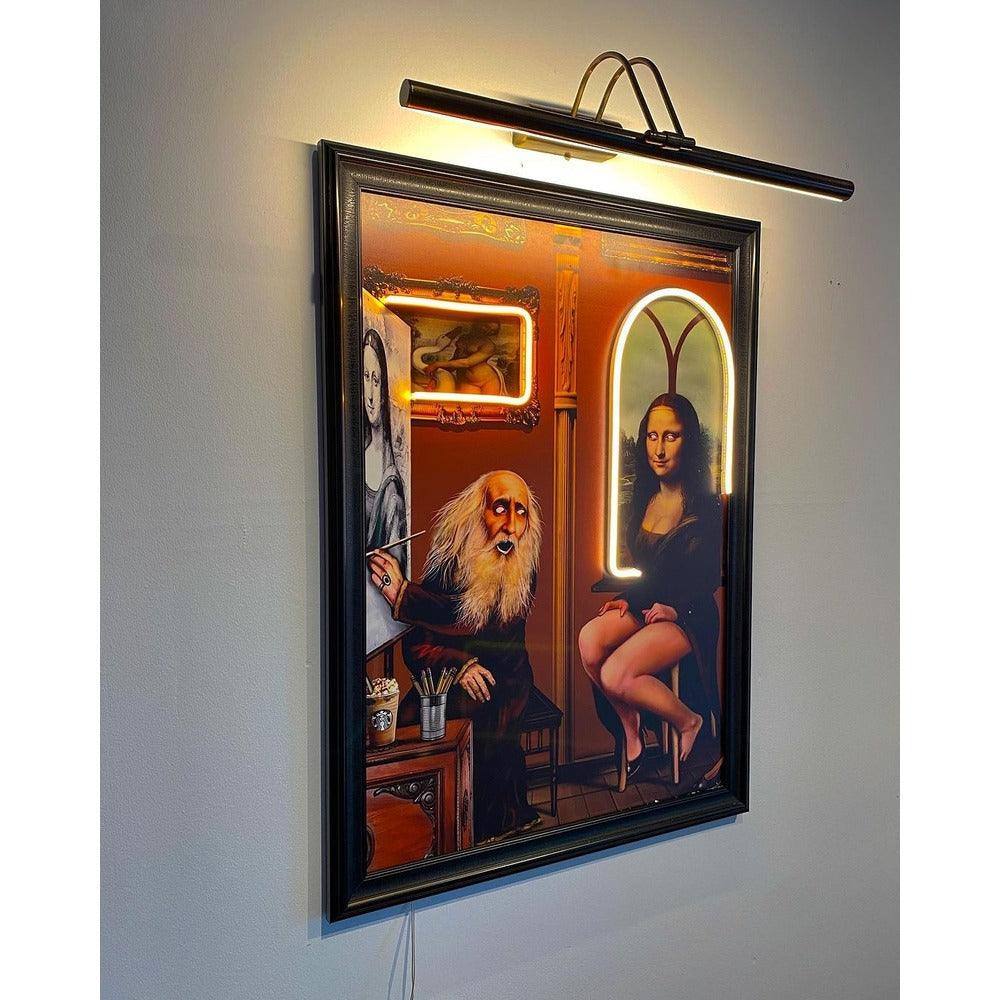 Leonardo da Vinci and Mona Lisa Canvas Art Tablo - OneStudio