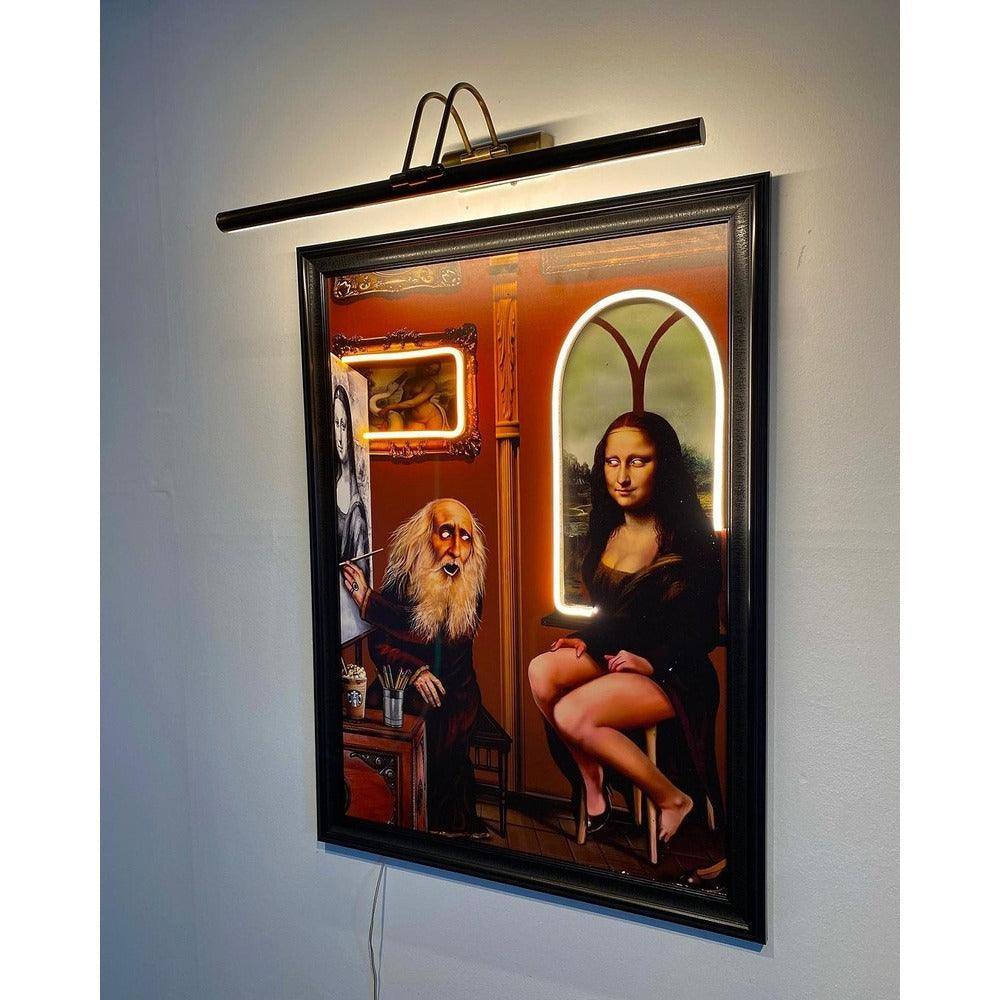 Leonardo da Vinci and Mona Lisa Canvas Art Tablo - OneStudio