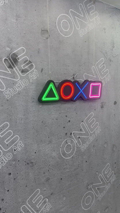 Play Station İşaretleri Neon Led