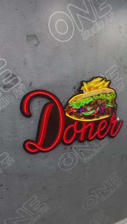 Döner Neon Tabelası